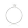 Solitaire or 750 blanc diamant synthétique 0,1 carat - vue V2