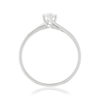 Solitaire or 750 blanc diamant synthétique 0,2 carat - vue V2