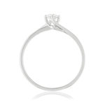 Solitaire or 750 blanc diamant synthétique 0,2 carat - vue 2