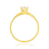 Solitaire or 750 jaune diamant synthétique 0,25 carat - vue V2