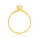 Solitaire or 750 jaune diamant synthétique 0,25 carat - vue 2