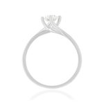 Solitaire or 750 blanc diamant synthétique 0,5 carat - vue 2