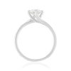 Solitaire or 750 blanc diamant synthétique 0,8 carat - vue V2