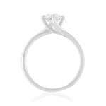 Solitaire or 750 blanc diamant synthétique 0,8 carat - vue 2