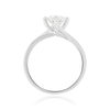 Solitaire or 750 blanc diamant synthétique 1 carat - vue V2