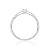 Solitaire or 750 blanc diamant synthétique 0,1 carat - vue V2