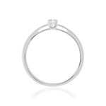 Solitaire or 750 blanc diamant synthétique 0,1 carat - vue 2