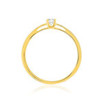 Solitaire or 750 jaune diamant synthétique 0,1 carat - vue 2