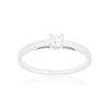 Solitaire or 750 blanc diamant synthétique 0,15 carat - vue V1
