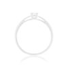 Solitaire or 750 blanc diamant synthétique 0,15 carat - vue V2