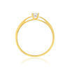 Solitaire or 750 jaune diamant synthétique 0,15 carat - vue V2