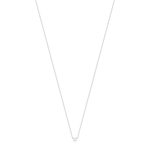 Collier solitaire or 750 blanc diamant synthétique 0.2 carat 42cm - vue 2