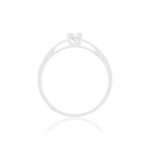 Solitaire or 750 blanc diamant synthétique 0,3 carat - vue 2