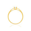 Solitaire or 750 jaune diamant synthétique 0,3 carat - vue V2