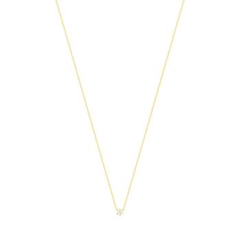 Collier or jaune diamant synthétique 42 cm 0.25 carat