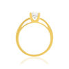 Solitaire or 750 jaune diamant synthétique 0,7 carat - vue V2