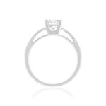 Solitaire or 750 blanc diamant synthétique 0,8 carat - vue 2