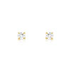 Boucles d'oreilles or 750 jaune diamant synthétique 0.2 carat - vue VD1