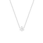 White Gold Necklace with Synthetic Diamonds, 42 cm, 0.5 carat - View 1