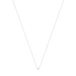 White Gold Necklace with Synthetic Diamonds, 42 cm, 0.5 carat - View 2