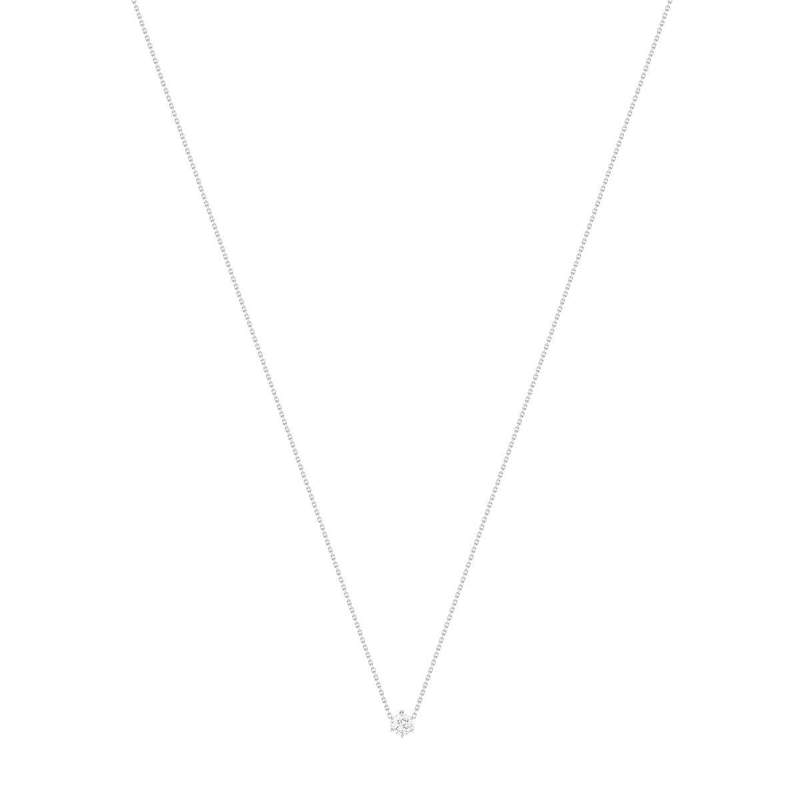 White Gold Necklace with Synthetic Diamonds, 42 cm, 0.5 carat - View 2