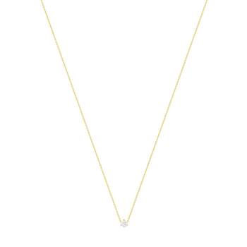 Collier or jaune diamant synthétique 42 cm 0.5 carat