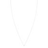 Collier solitaire or 750 blanc diamant synthétique 0.2 carat 42cm - vue V2