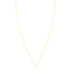 Collier solitaire or 750 jaune diamant synthétique 0.2 carat 42cm - vue V1