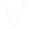 Collier solitaire or 750 blanc diamant synthétique 0.3 carat 42cm - vue V2