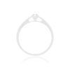 Solitaire or 750 blanc diamant synthétique 0.1 carat - vue V2