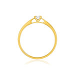 Solitaire or 750 jaune diamant synthétique 0.15 carat - vue 2