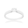 Solitaire or 750 blanc diamant synthétique 0.2 carat - vue V1
