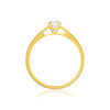 Solitaire or 750 jaune diamant synthétique 0.2 carat - vue V2