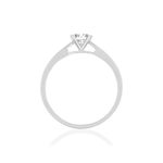 Solitaire or 750 blanc diamant synthétique 0.3 carat - vue 2