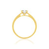 Solitaire or 750 jaune diamant synthétique 0.3 carat - vue V2