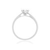 Solitaire or 750 blanc diamant synthétique 0.4 carat - vue V2