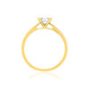 Solitaire or 750 jaune diamant synthétique 0.4 carat - vue V2