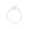 Solitaire or 750 blanc diamant synthétique 0.5 carat - vue V2
