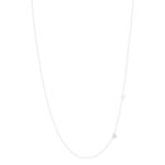 Collier argent 925 maille forçat initiale personnalisable et coeur 45cm - vue 2
