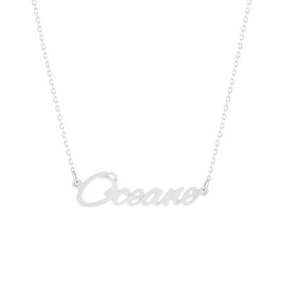 Collier argent 925 maille forçat prénom personnalisable 45cm