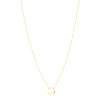 Collier or 375 jaune 45 cm motif anneau et papillon 45 cm - vue V2