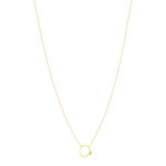 Collier or 375 jaune 45 cm motif anneau et papillon 45 cm - vue 2