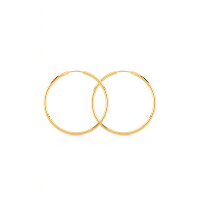 Créoles or 750 jaune 40 mm