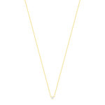 Collier solitaire or 750 jaune diamant HSI 0.2 carat 42cm - vue 2