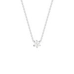 Collier solitaire or 750 blanc diamant HP1 0.25 carat 42cm - vue 1