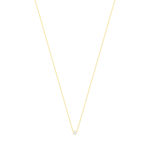 Collier solitaire or 750 jaune diamant HSI 0.25 carat 42cm - vue 2