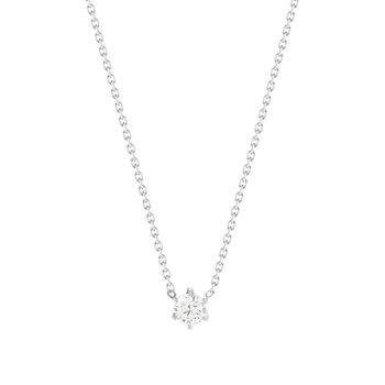 Solitaire ketting in goud 750 witte diamant HP1 0,3 karaat 42cm