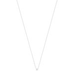 Collier solitaire or 750 blanc diamant HSI 0.4 carat 42cm - vue 2