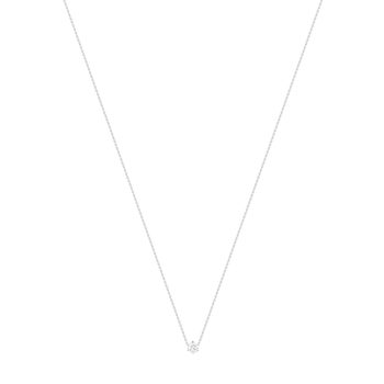 Solitaire halsketting in goud 750 witte diamant HP1 0,5 karaat 42cm