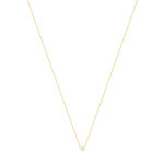 Collier solitaire or 750 jaune diamant HP1 0.5 carat 42cm - vue 2